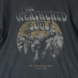 Vtg‎ The Weathered Souls T-Shirt Mens XL Comfort Colors Black Graphic Band Tee
